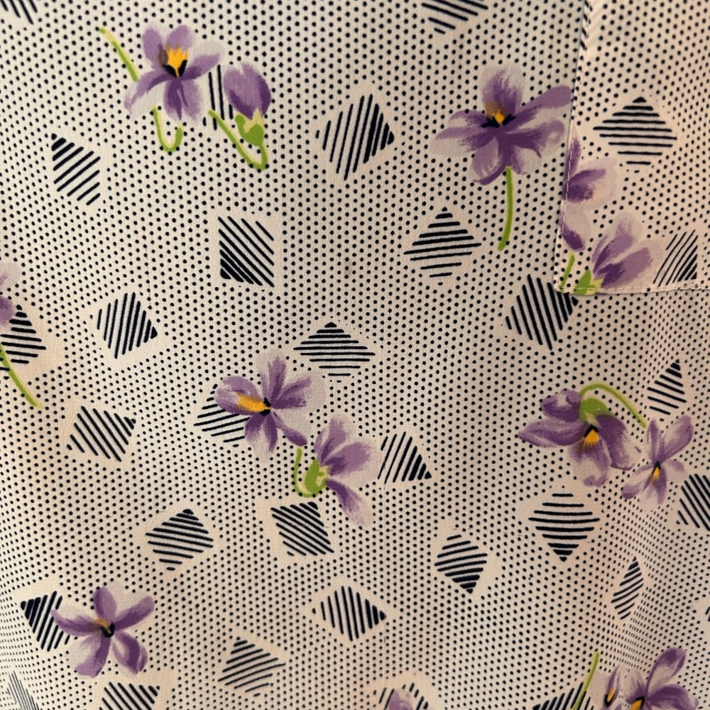 Dior Vintage Purple Floral Top - Picture 4 of 7